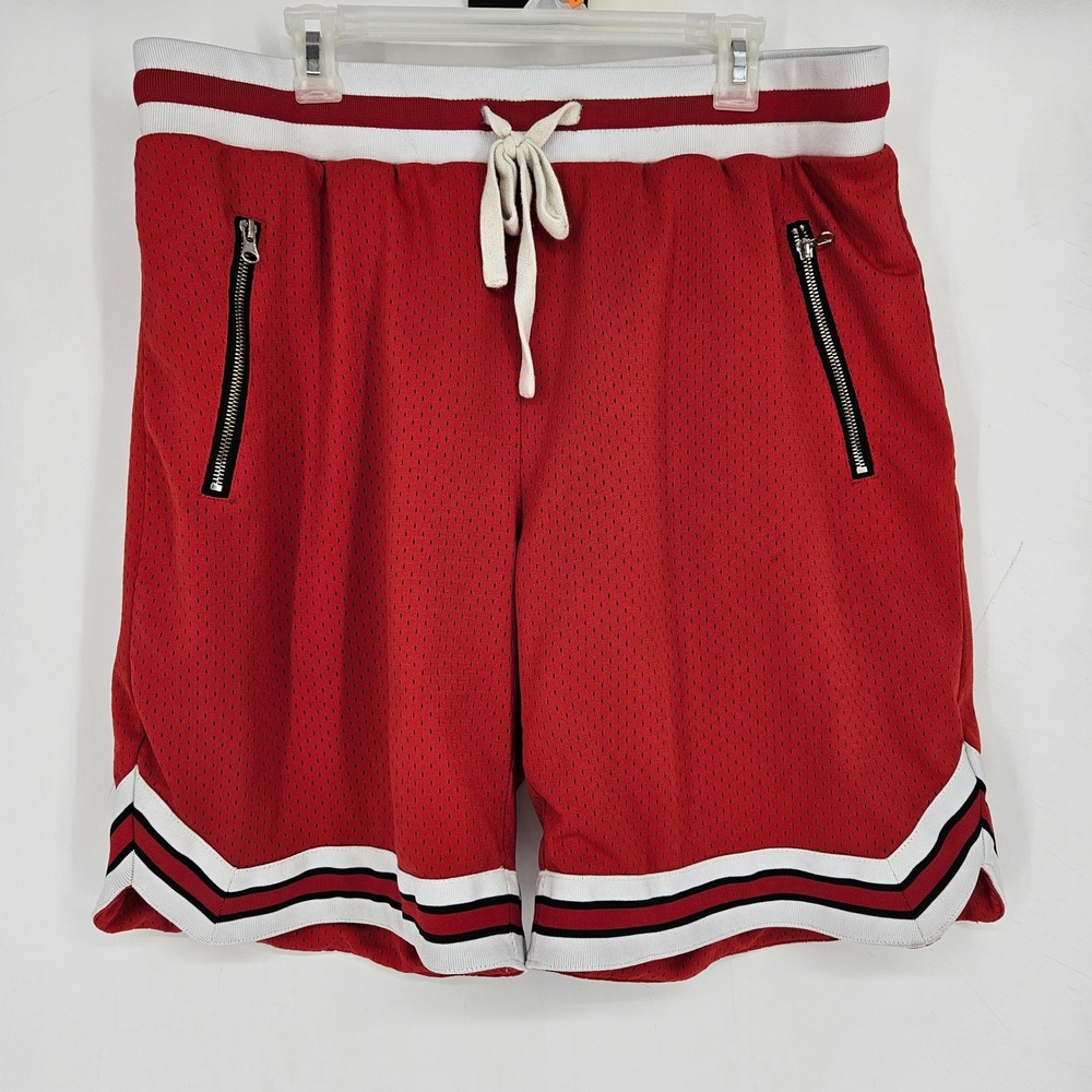 Bascom Projects Shorts Mens XXL 1993 XXV‎ Mesh Basketball Red White